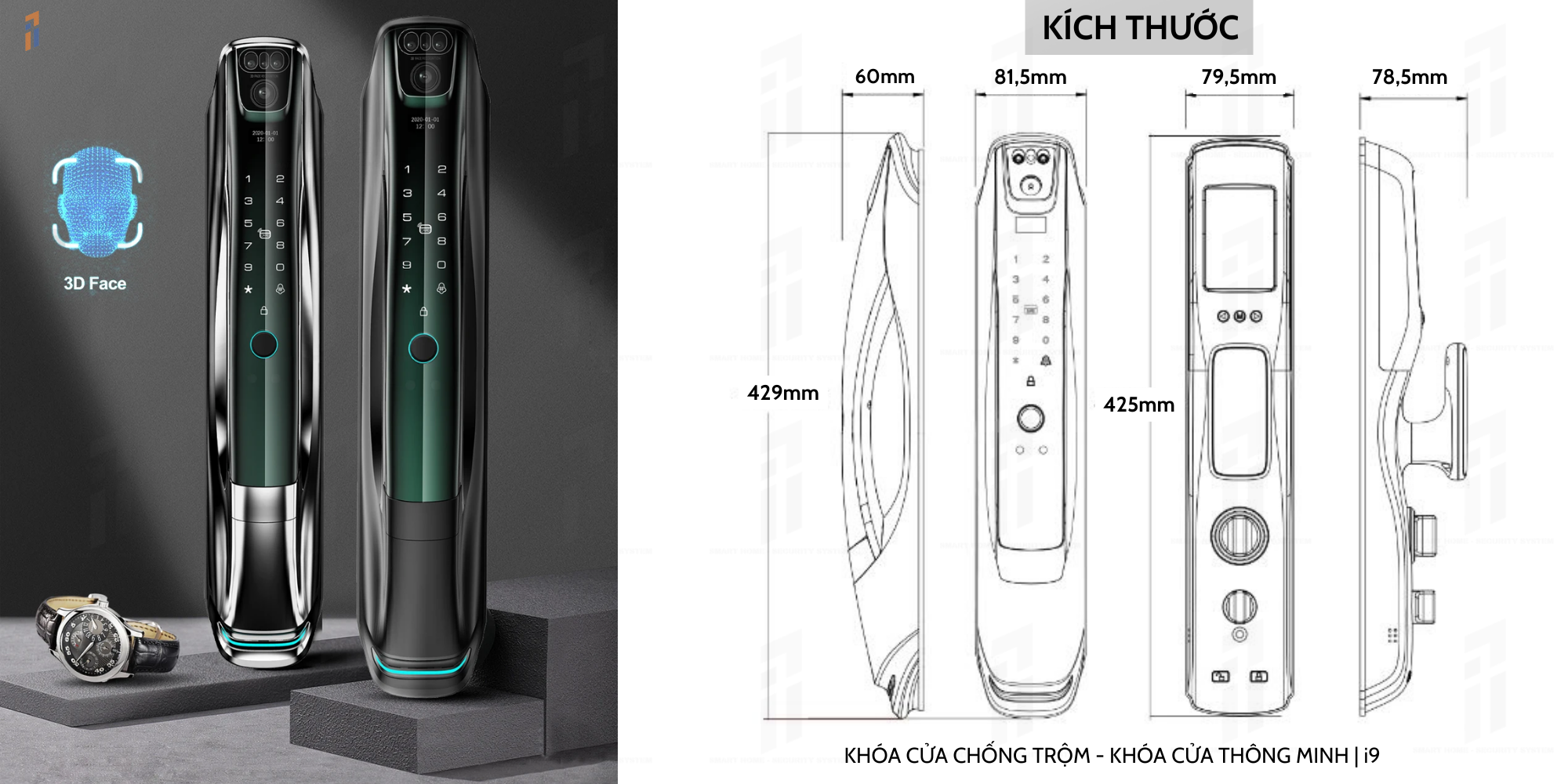 Giới thiệu Khóa cửa chống trộm - Khóa cửa thông minh - i9
