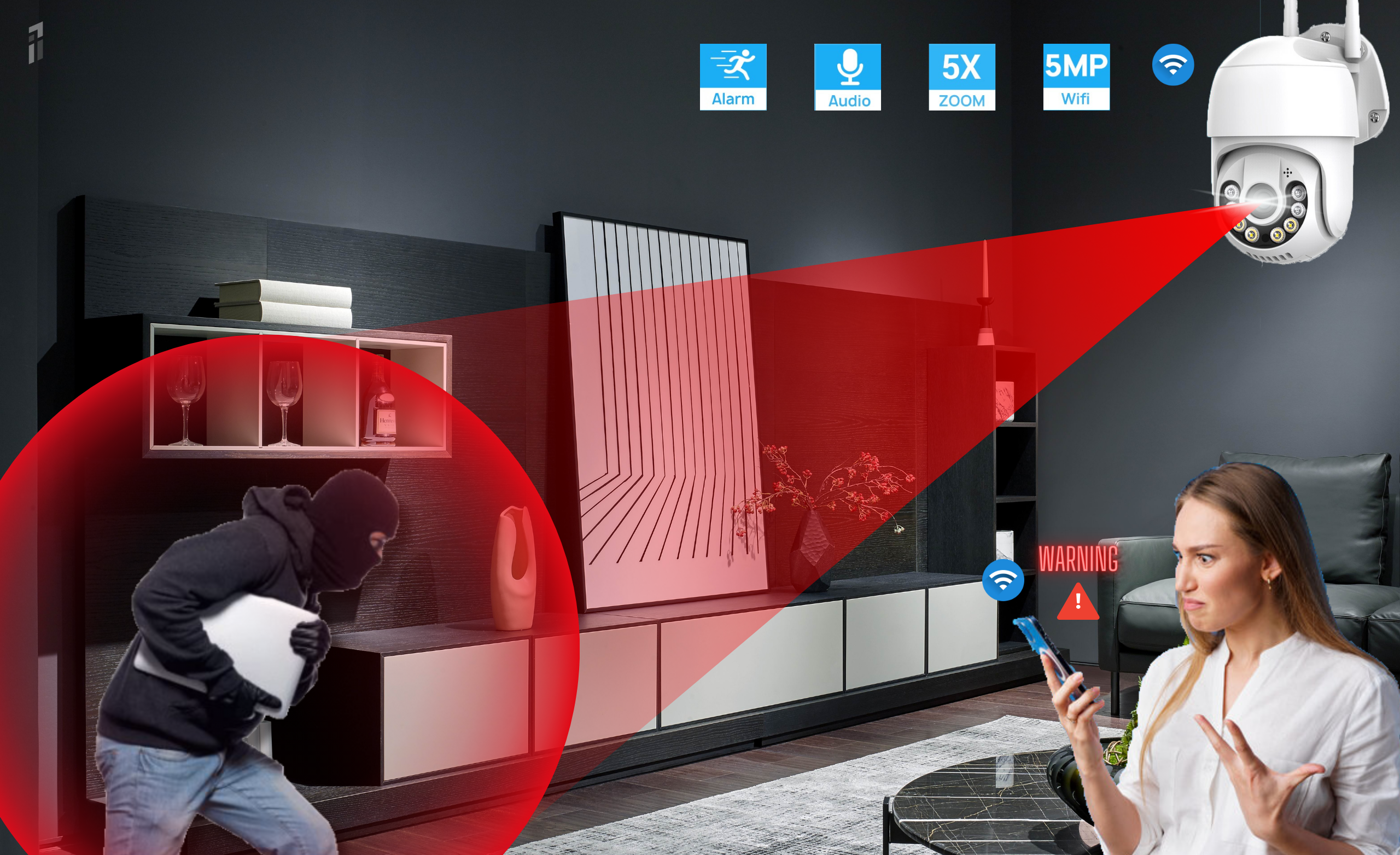 Camera phát hiện gửi cảnh báo đến chủ nhà